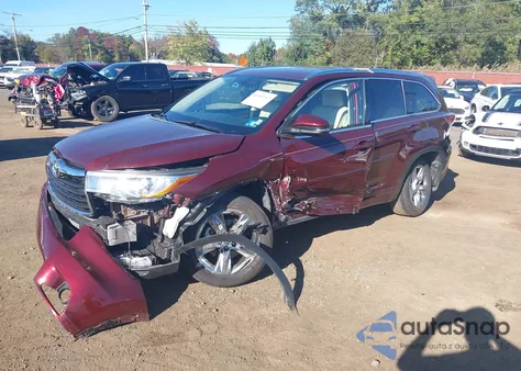 2016 Toyota Highlander Limited V6 from USA, damaged, VIN 5TDDKRFH0GS258684